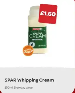 Spar Spar whipping cream offer