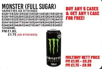 Bestway Monster energy drink offer