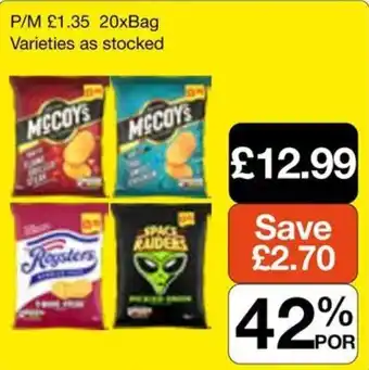 Booker Wholesale McCoy's crisps offer