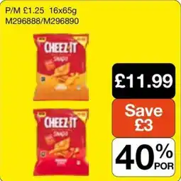 Booker Wholesale Cheez It snacks offer