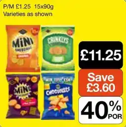 Booker Wholesale Mini Cheddars Crinklys offer