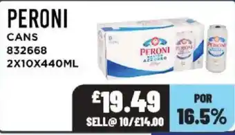 Peroni cans