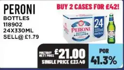 Bestway Peroni bottles offer