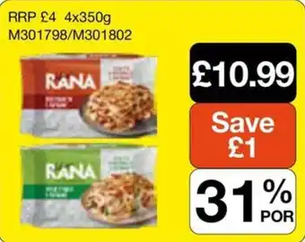 Booker Wholesale Rana pizza offer