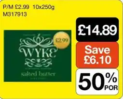 Booker Wholesale Wyke salted butter offer