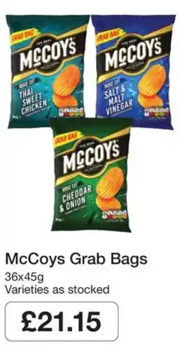 Booker Wholesale McCoy's grab bags offer