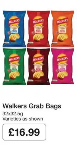 Booker Wholesale Walkers grab bags offer