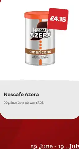 Spar Nescafe Azera americano offer