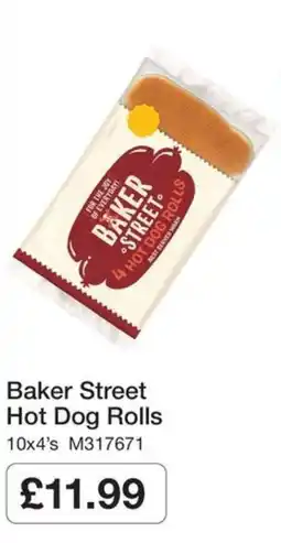 Booker Wholesale Baker Street hot dog rolls offer