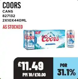 Bestway Coors cans offer