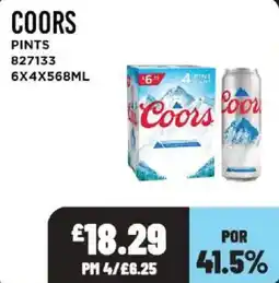 Bestway Coors pints offer
