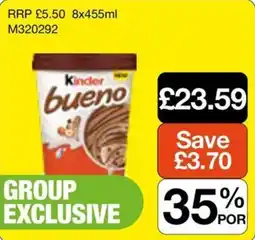 Booker Wholesale Kinder bueno offer
