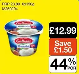 Booker Wholesale Galbani burrata offer