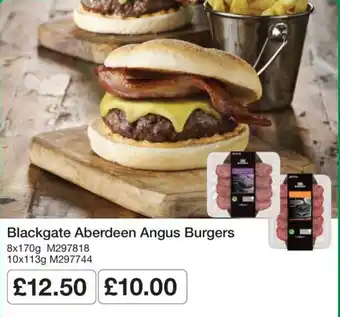 Booker Wholesale Blackgate aberdeen angus burgers offer