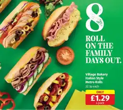 Aldi Village Bakery Italian Style Metro Rolls offer