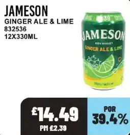 Bestway Jameson ginger ale & lime offer