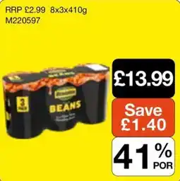 Booker Wholesale Benson beans offer