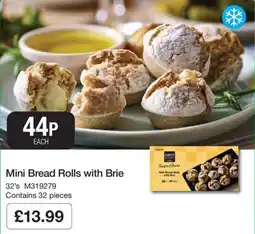 Booker Wholesale Chefs Menu Mini Bread Rolls with Brie offer
