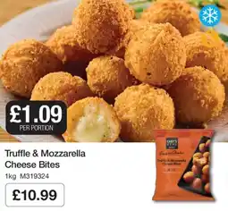 Booker Wholesale Chef's Menu Truffle & Mozzarella Cheese Bites offer
