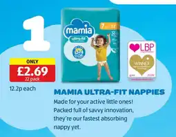Aldi Mamia ultra-fit nappies offer