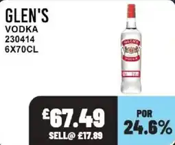 Bestway Glen's vodka offer