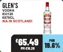 Bestway Glen's vodka offer