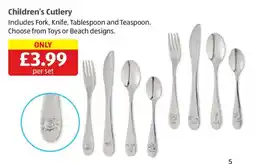 Aldi Children's Cutlery offer