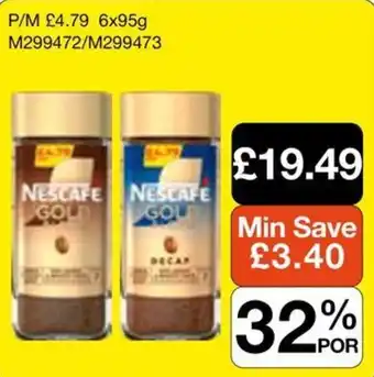 Booker Wholesale Nescafe gold offer