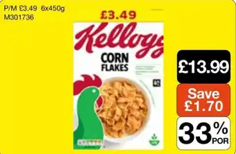 Booker Wholesale Kellogg's corn flakes offer