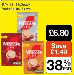 Booker Wholesale Nescafe 3-in-1 offer