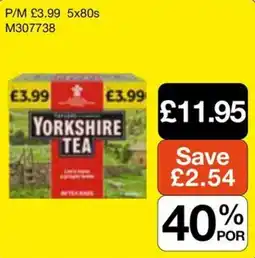 Booker Wholesale Yorkshire tea offer