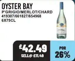 Bestway Oyster Bay p'grigio/merlot/chard offer