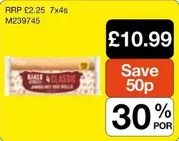 Booker Wholesale Baker Street classic jumbo hot dog rolls offer