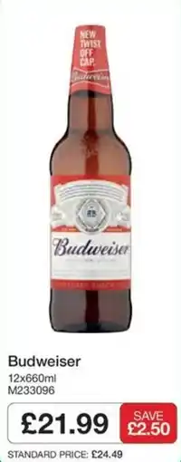 Booker Wholesale Budweiser offer
