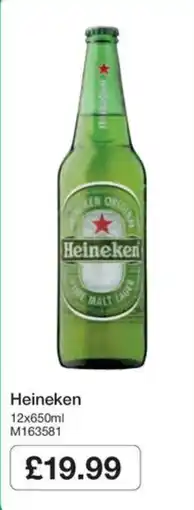 Booker Wholesale Heineken offer