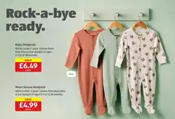 Aldi Baby Sleepsuit offer