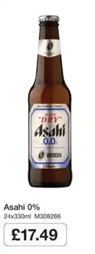 Booker Wholesale Asahi 0% offer
