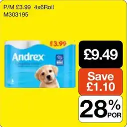 Booker Wholesale Andrex toilet tissue offer