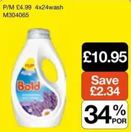 Booker Wholesale Bold liquid laundry detergent offer