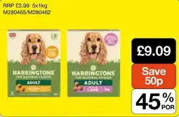 Booker Wholesale Harringtons adult dog food offer