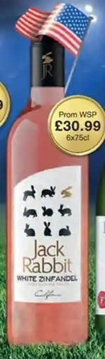 Booker Wholesale Jack Rabbit White Zinfandel offer