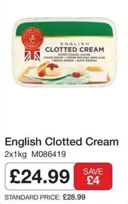 Booker Wholesale English Clotted Cream offer