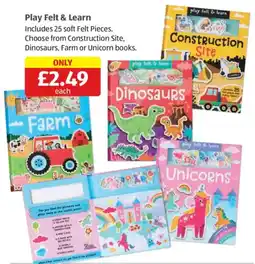 Aldi Play Felt & Learn offer