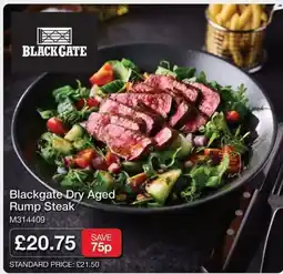 Booker Wholesale Blackgate dry aged rump steak offer