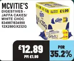 Bestway McVitie's digestives - jaffa cakes/ white choc offer
