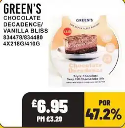Bestway Green's chocolate decadence offer