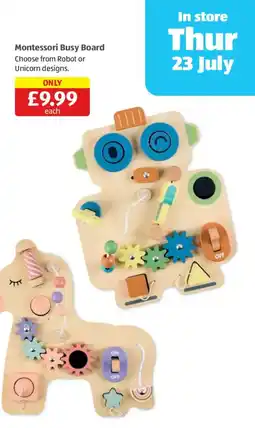 Aldi Montessori Busy Board offer