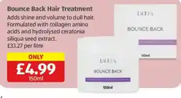 Aldi Lacuna bounce back hair treatment offer