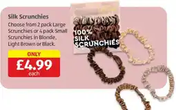 Aldi Lacura silk scrunchies offer