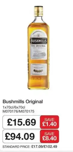 Booker Wholesale Bushmills Original offer